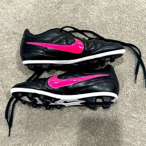 Nike Kids Black and Pink Sneakers